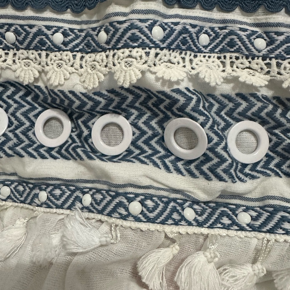 Dodo Bar Or “David” Halter Tie Blue & White Maxi Dress - Size L / 10 NWT - Picture 8 of 13